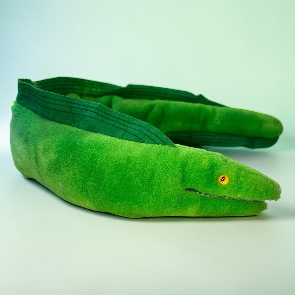 Vintage 1993 Wildlife Artists Green Moray Eel Plush 33” Wild Rare Stuffed Animal